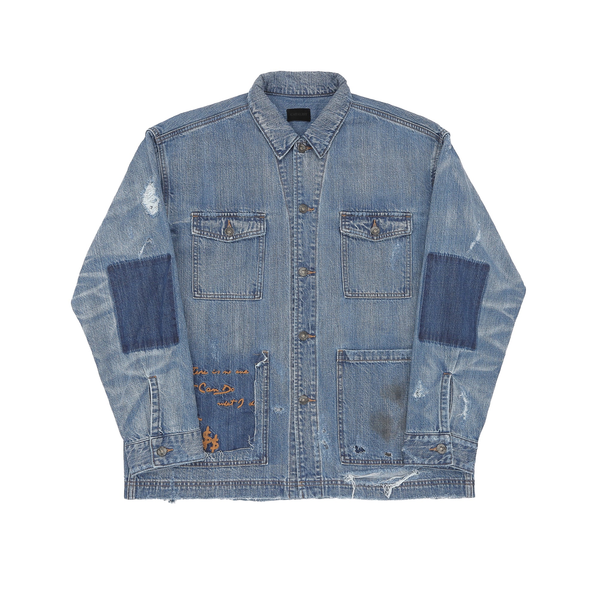 DESTROYED LIGHT DENIM COVER ALL