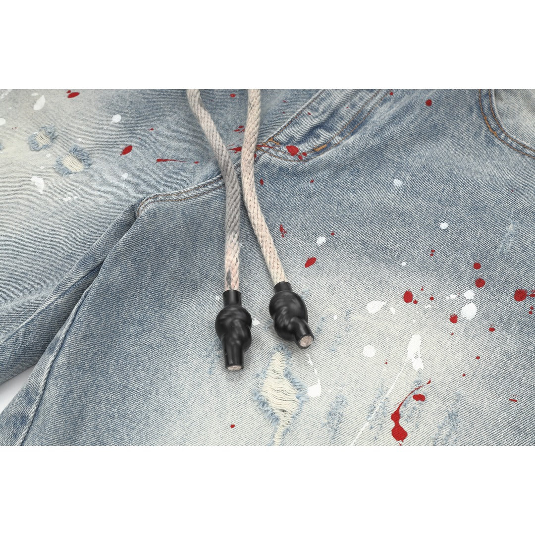 BIG LOGO PATCH DENIM SHORTS image 2