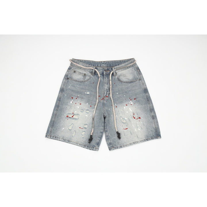 BIG LOGO PATCH DENIM SHORTS image 5