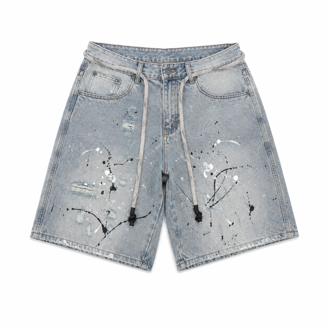 BIG LOGO PATCH DENIM SHORTS image 6