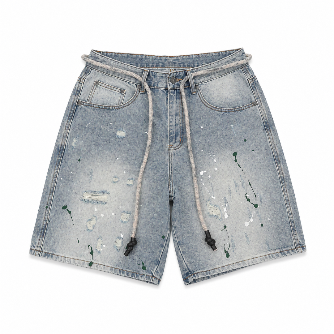 BIG LOGO PATCH DENIM SHORTS image 8