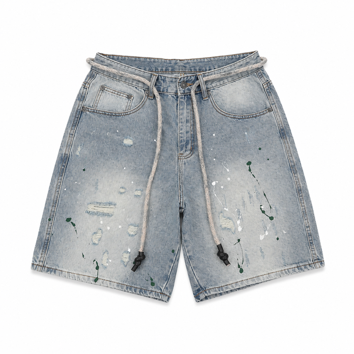 BIG LOGO PATCH DENIM SHORTS image 8