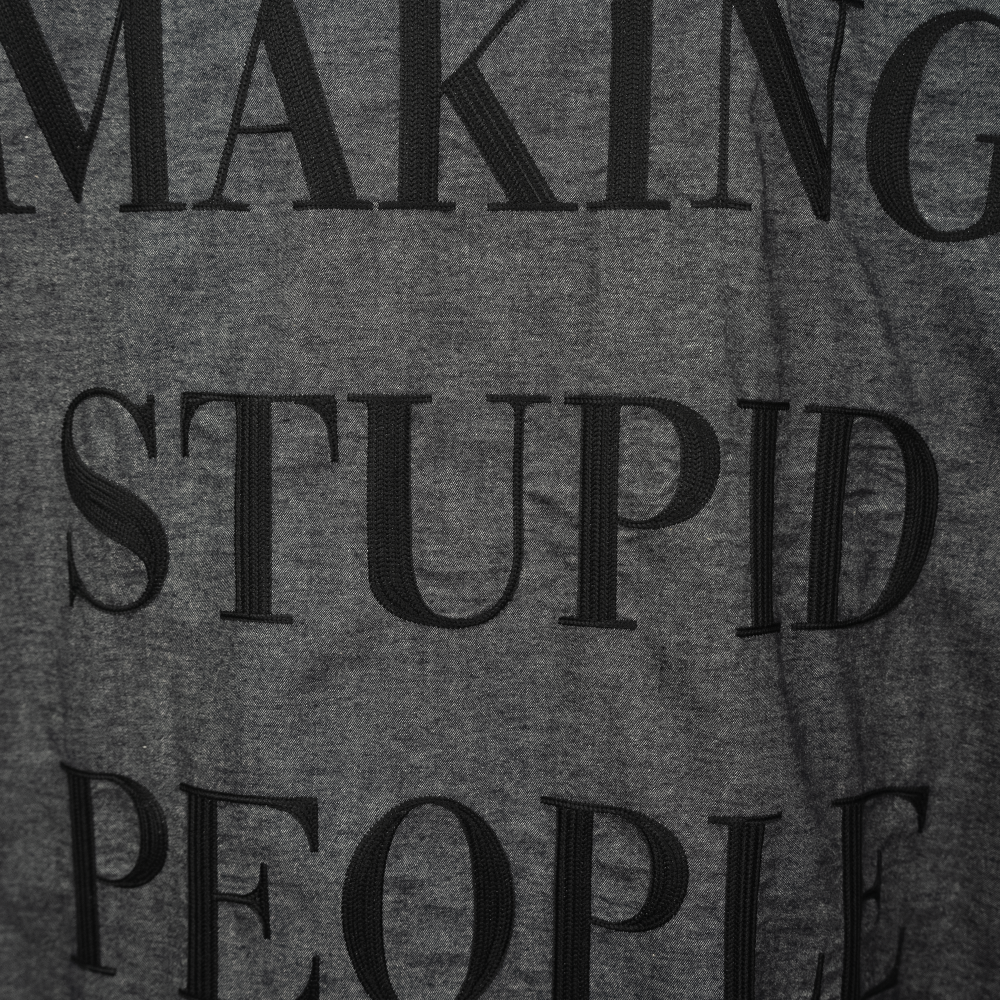 Stupid People Embroidery Shirt