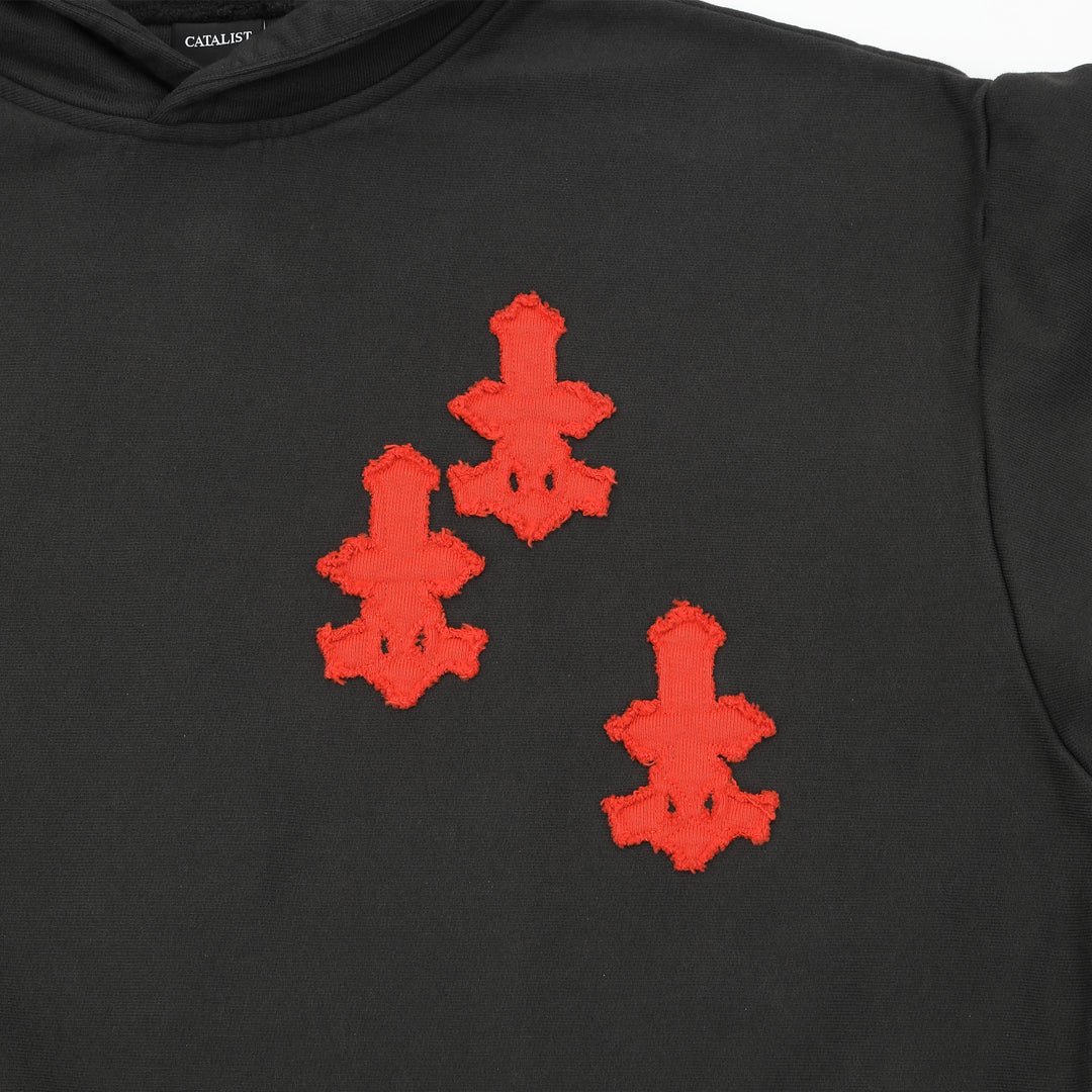 CROSS PATCHED SWEAT HOODIE image 5