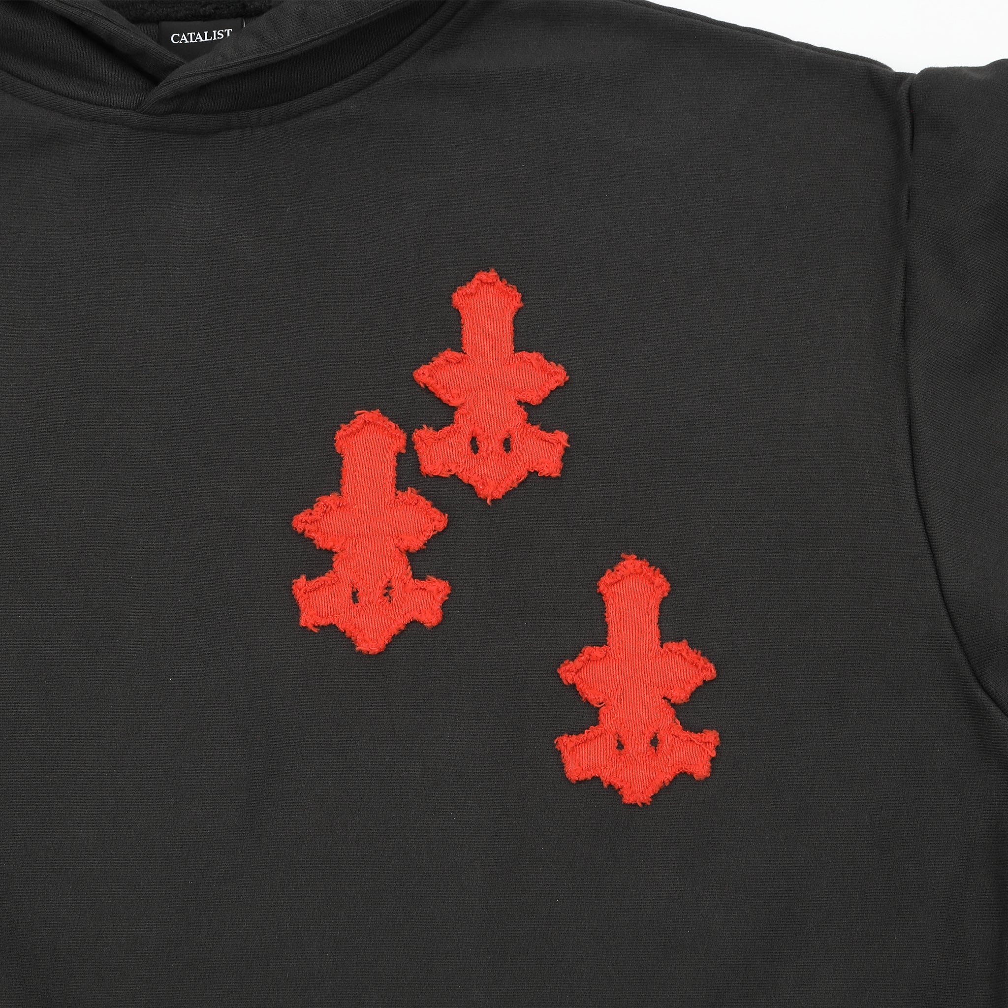 CROSS PATCHED SWEAT HOODIE