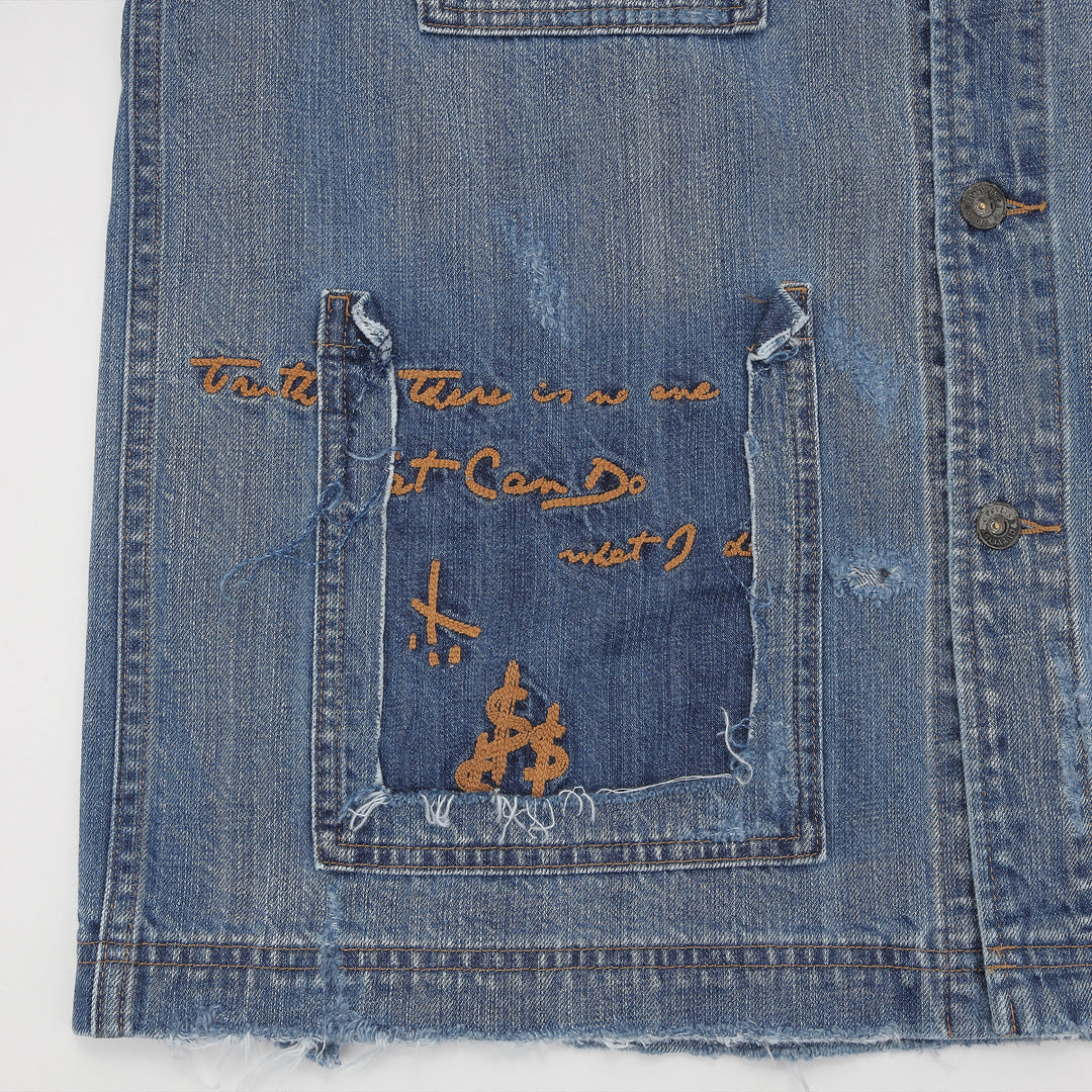 DESTROYED LIGHT DENIM COVER ALL image 7