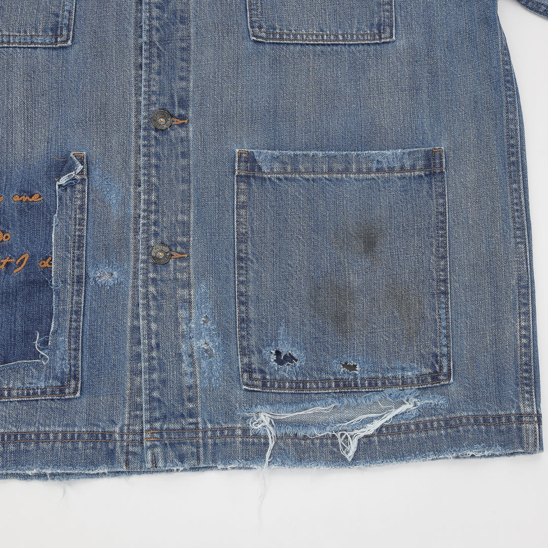DESTROYED LIGHT DENIM COVER ALL image 8