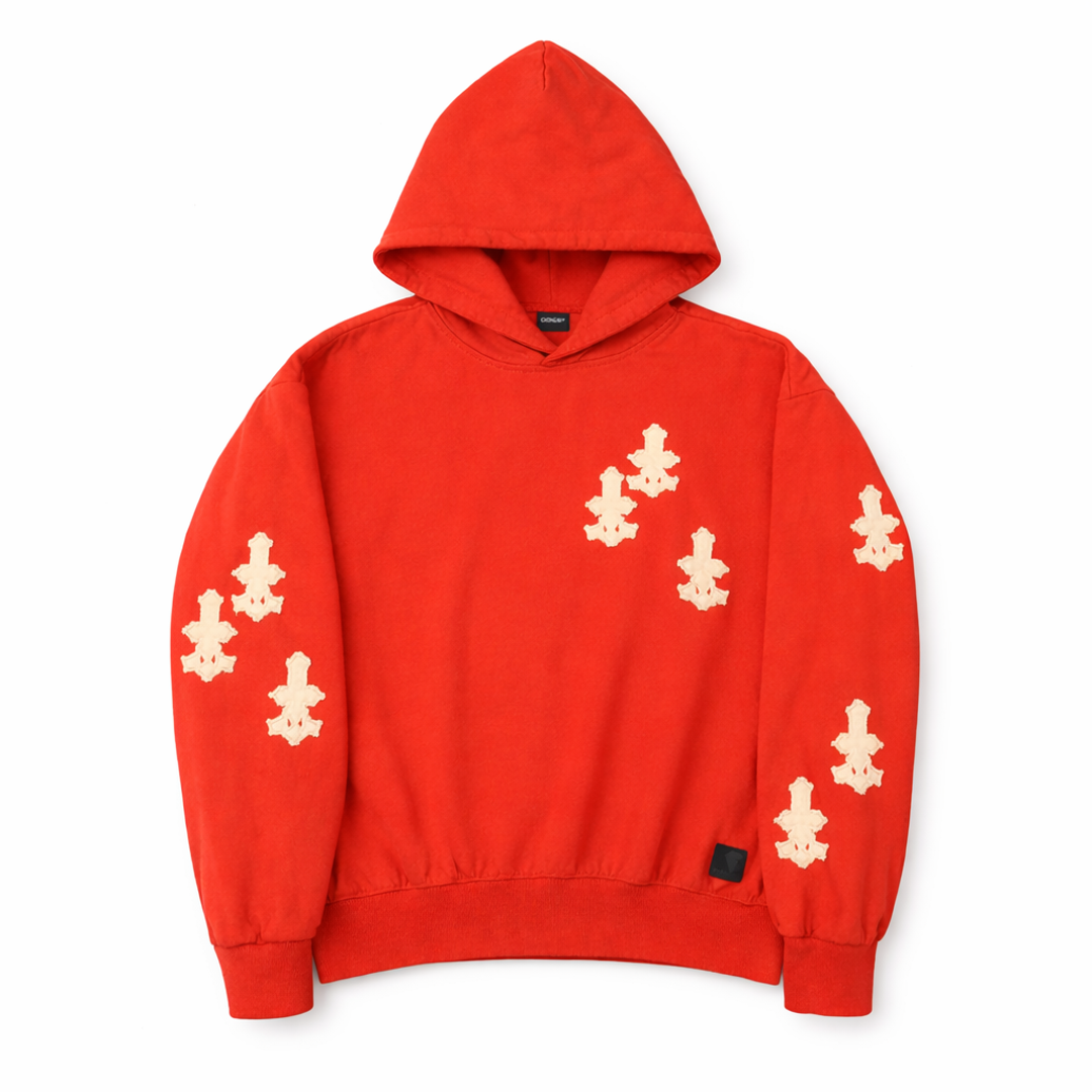 CROSS PATCHED SWEAT HOODIE image 4