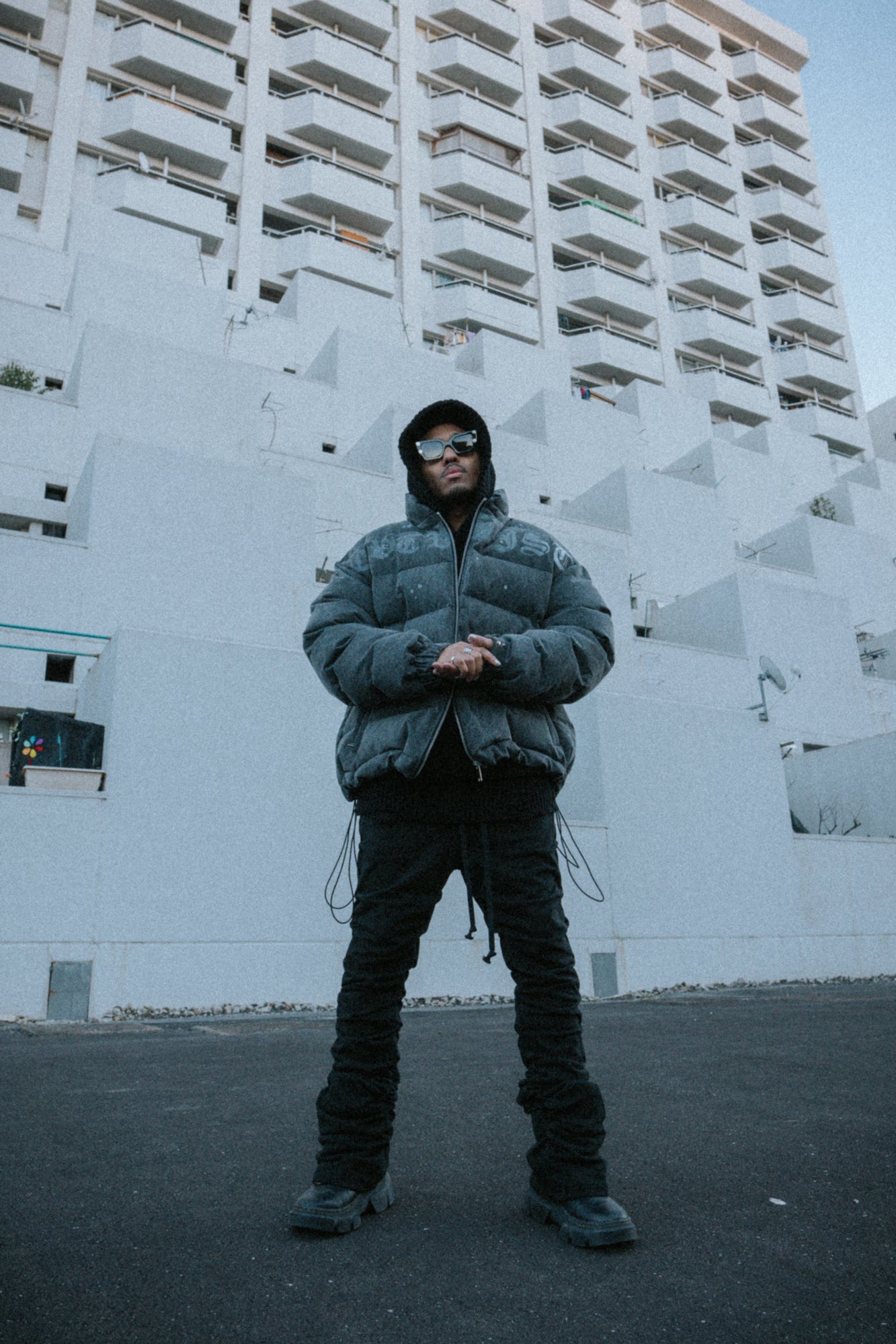 Gathered Flare Pants