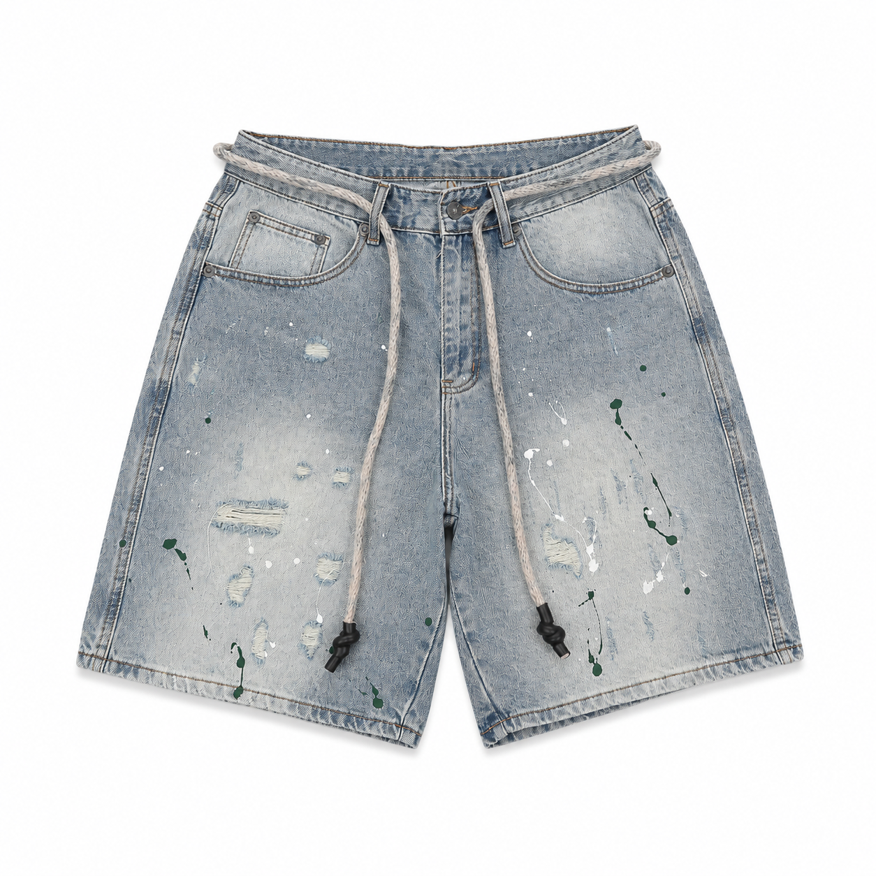 BIG LOGO PATCH DENIM SHORTS