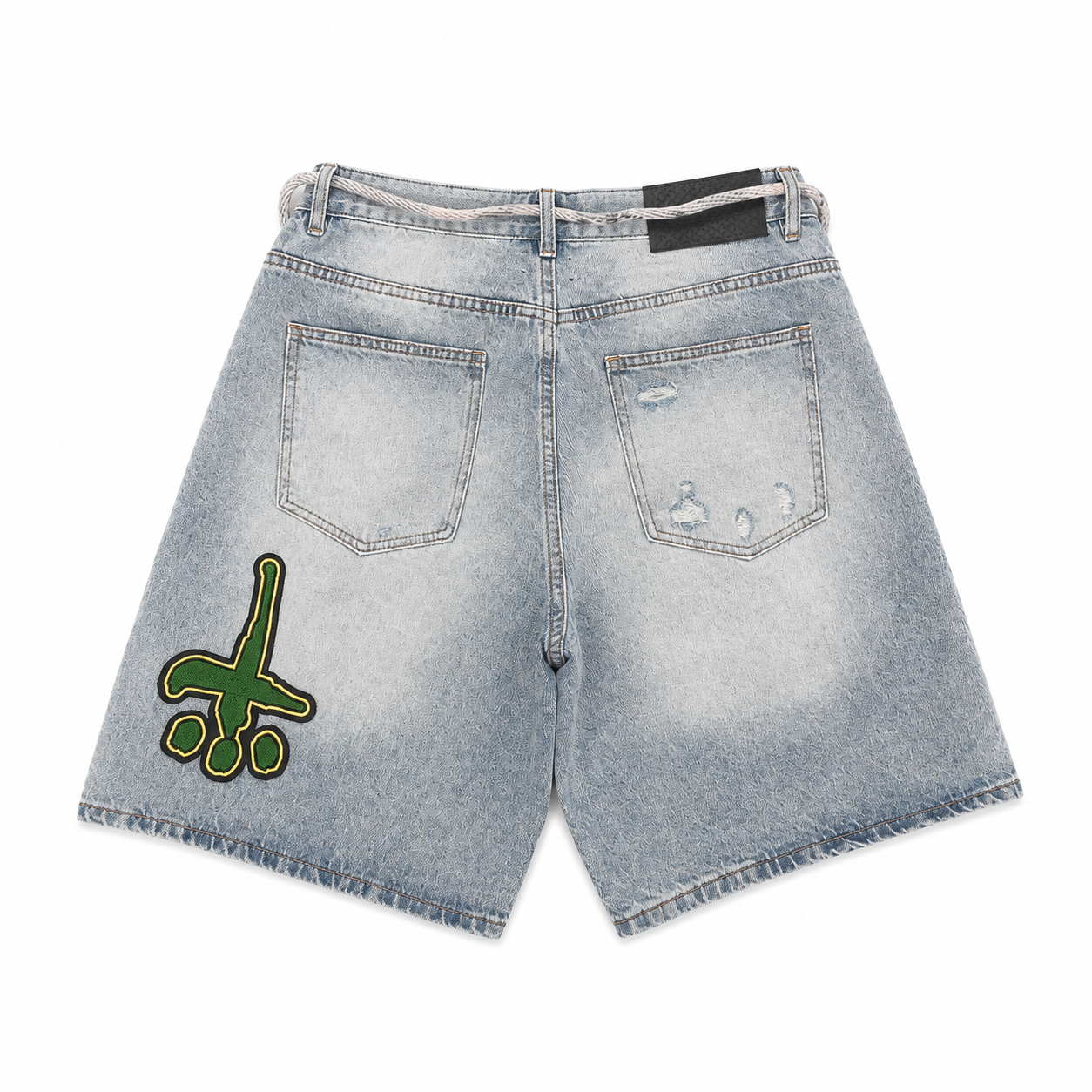 BIG LOGO PATCH DENIM SHORTS