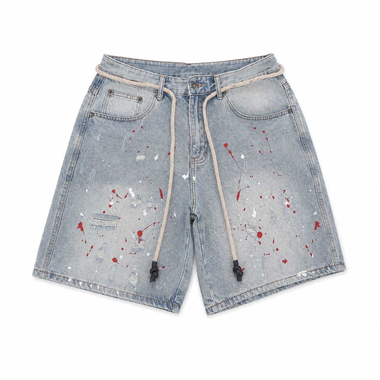 BIG LOGO PATCH DENIM SHORTS