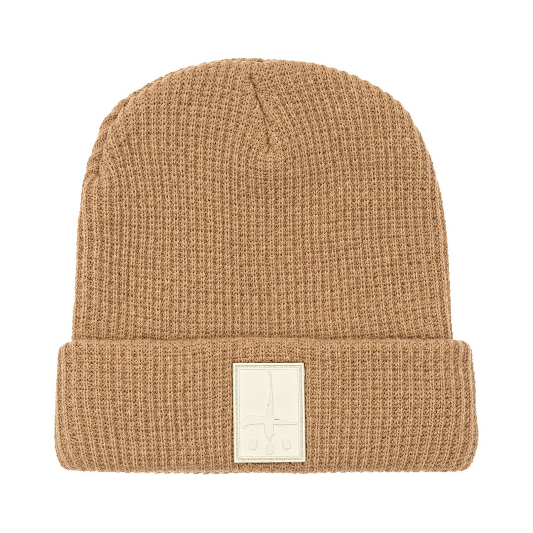 CATALIST RUBER LOGO BEANIE BEIGE front