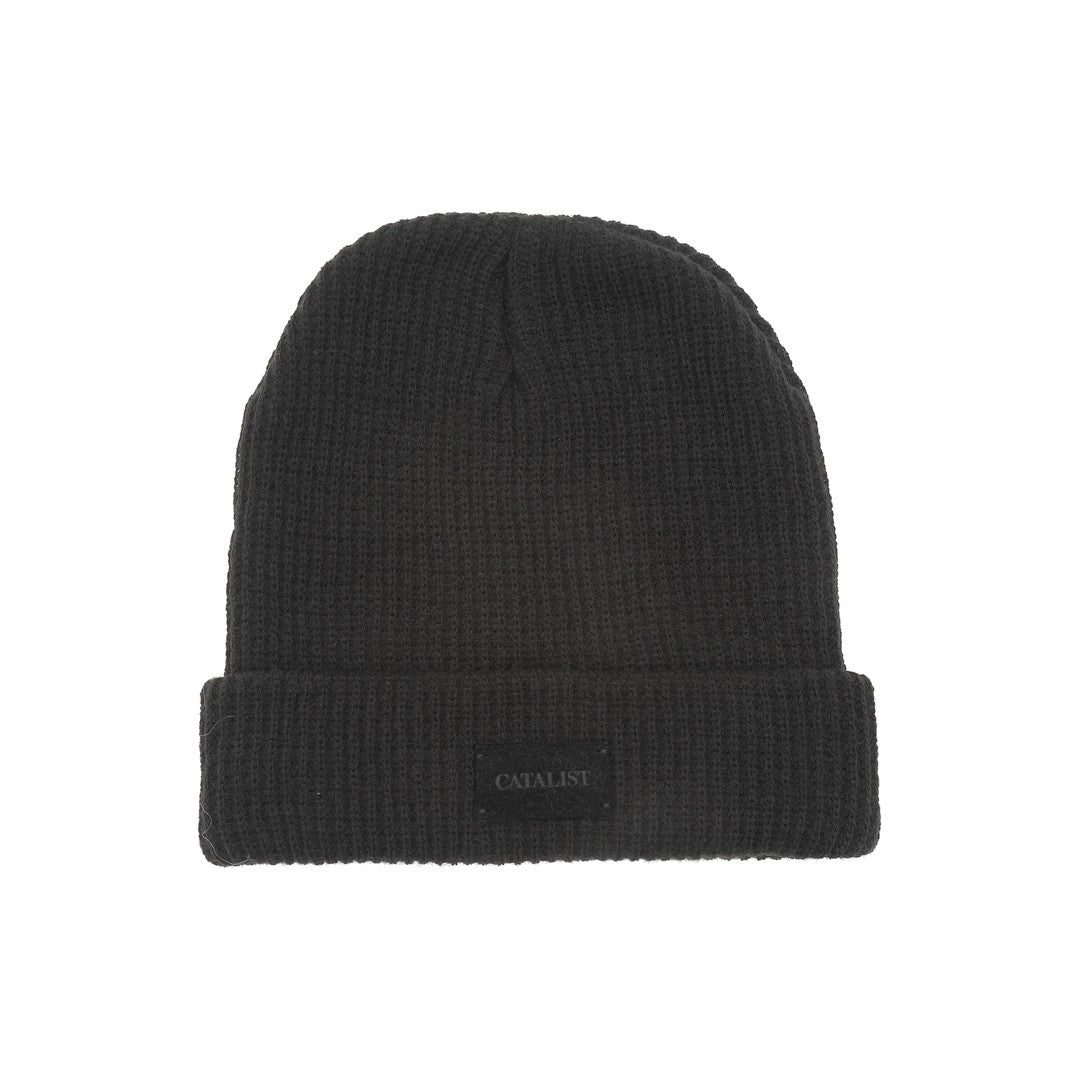 CATALIST RUBER LOGO BEANIE BLACK back