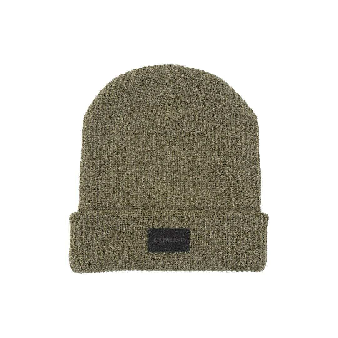 CATALIST RUBER LOGO BEANIE KHAKI back