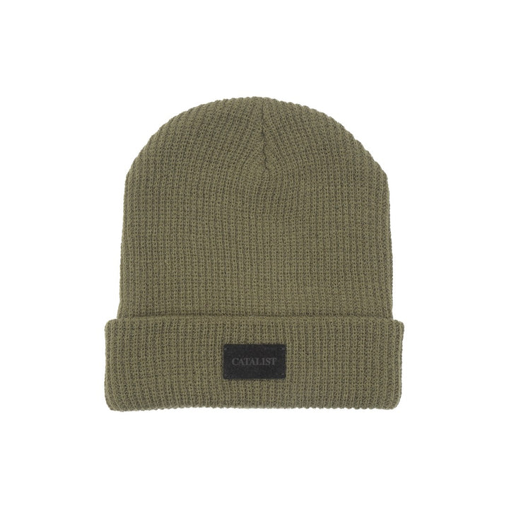 CATALIST RUBER LOGO BEANIE KHAKI back
