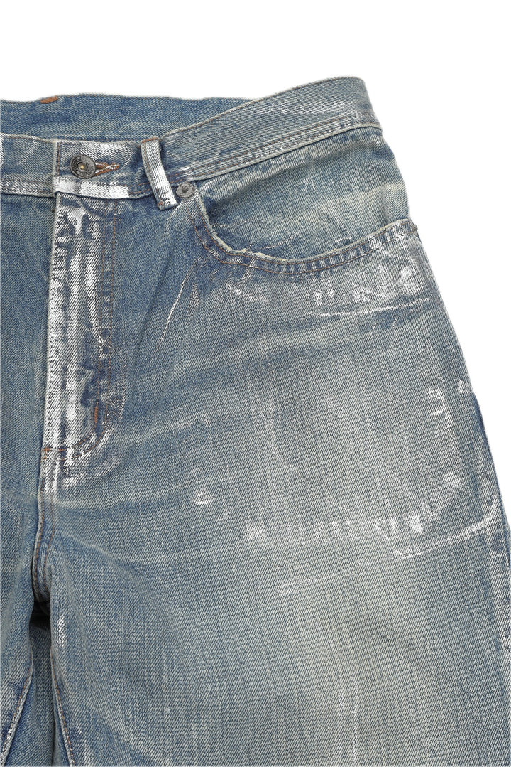 BOWL LEGGED PANTS 'GLOSSY DENIM' – INDIGO – フロントポケット (IMG_0081.JPG)