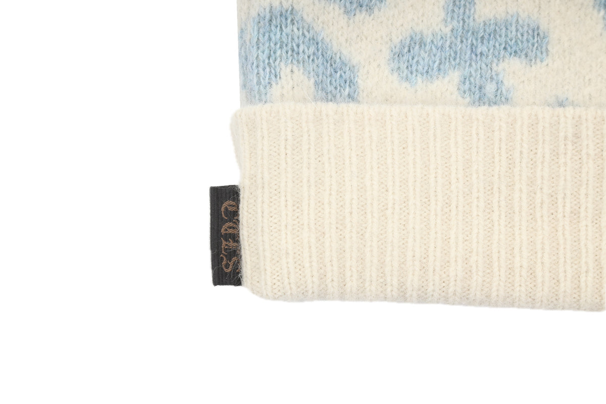 LEOPARD KNIT CAP – WHITE – サイドタグ (IMG_0014.JPG)