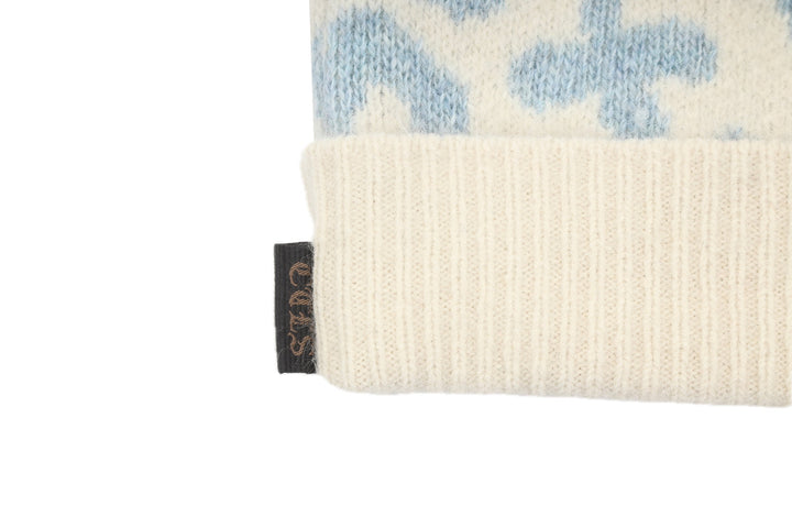 LEOPARD KNIT CAP – WHITE – サイドタグ (IMG_0014.JPG)