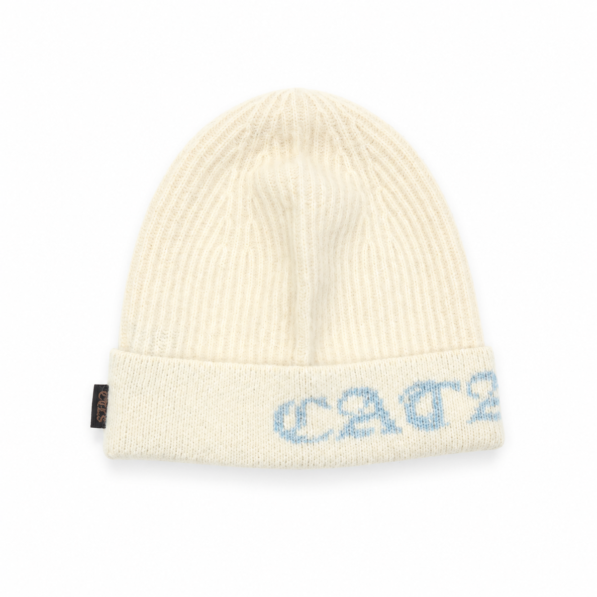 LOGO KNIT CAP – WHITE – front