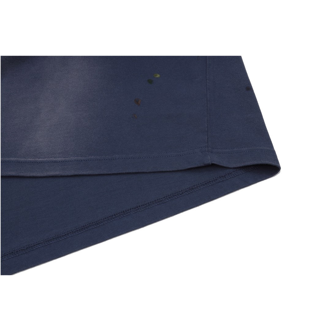 CATALIST POCKET TEE 'MOTOR CYCLE' NAVY hem detail