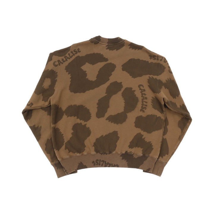 CATALIST COMMON SWEAT SHIRT 'LEOPARD' BEIGE back