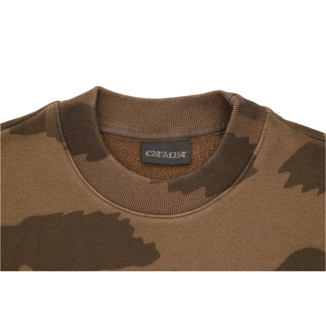 CATALIST COMMON SWEAT SHIRT 'LEOPARD' BEIGE detail