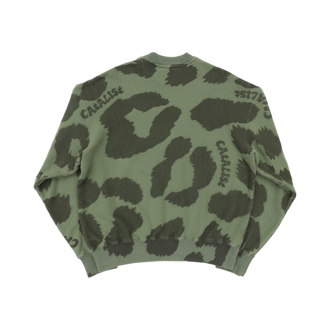 CATALIST COMMON SWEAT SHIRT 'LEOPARD' KIWI back