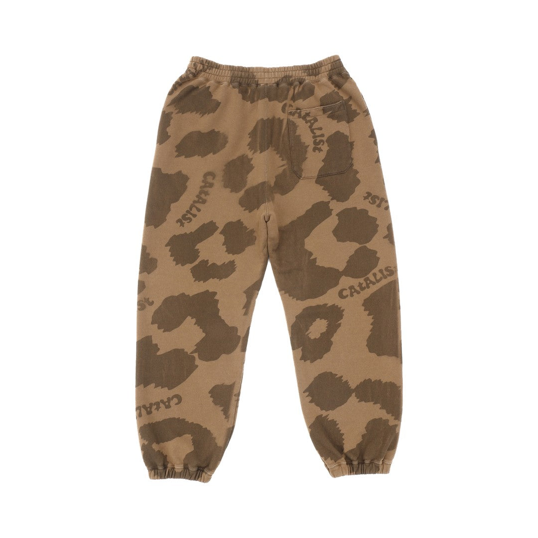 CATALIST COMMON SWEAT PANTS 'LEOPARD' BEIGE back