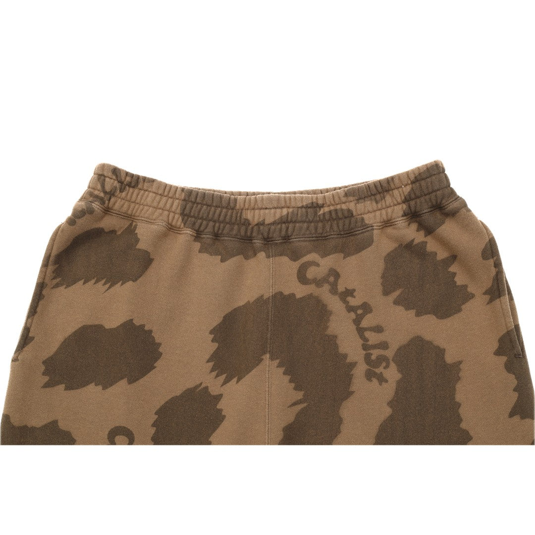 CATALIST COMMON SWEAT PANTS 'LEOPARD' BEIGE detail