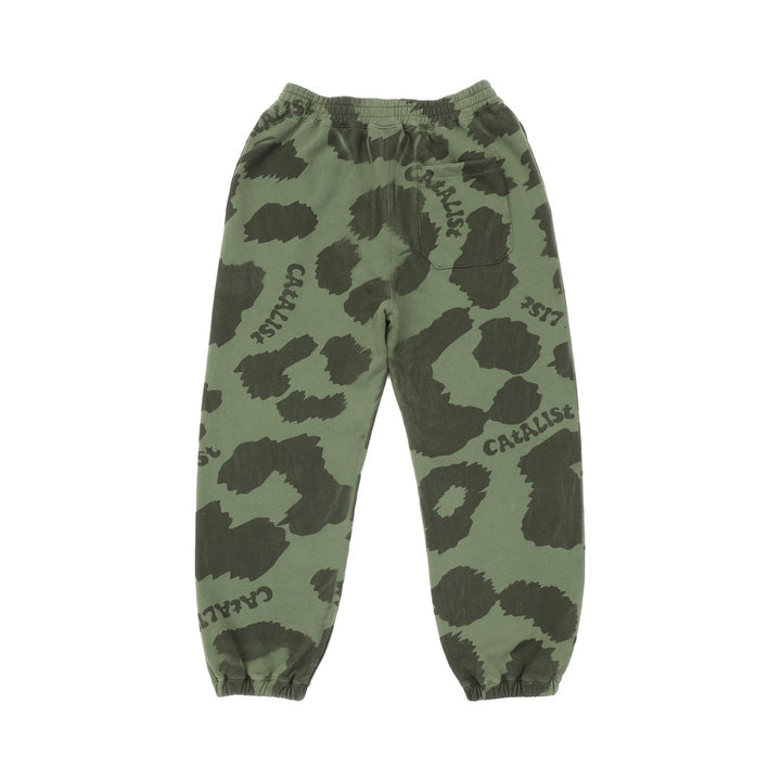 CATALIST COMMON SWEAT PANTS 'LEOPARD' KIWI back