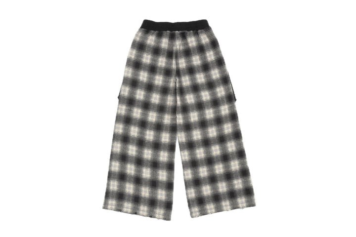CHECK PYJAMA PANTS – BLACK – 背面 (IMG_0067.JPG)
