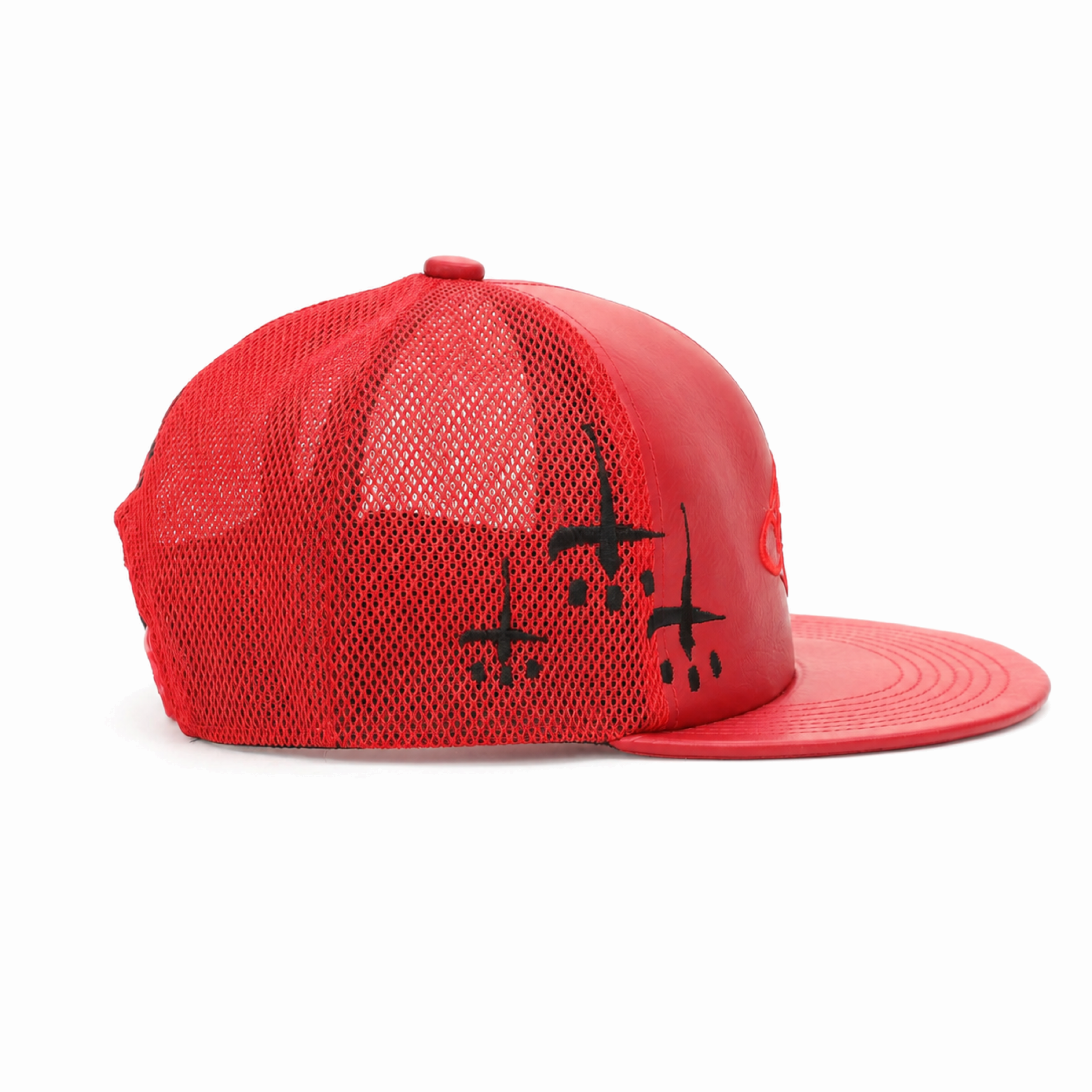 LEATHER SNAPBACK CAP "DIAMOND LOGO"