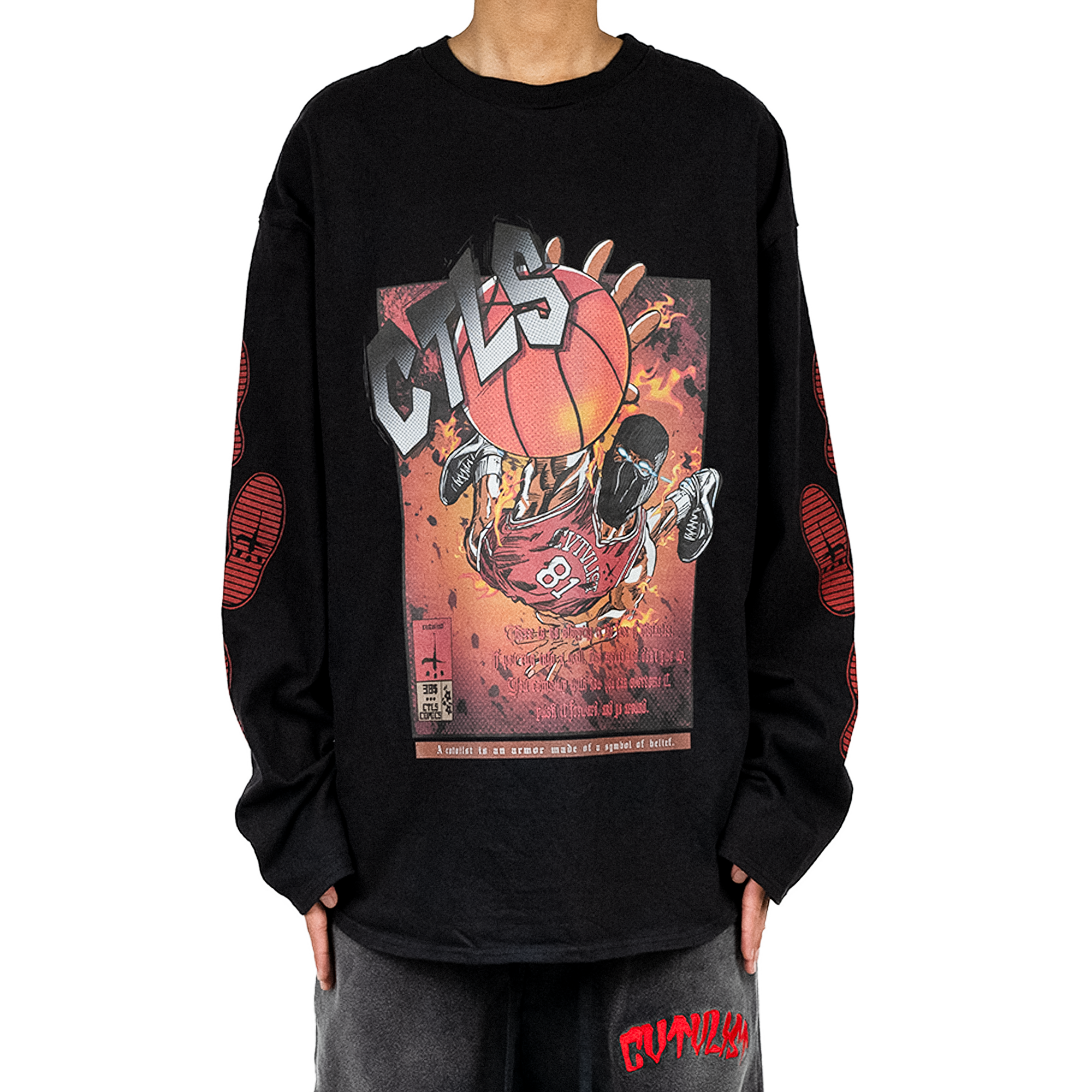 Basket Ball Comics Longsleeve Tee