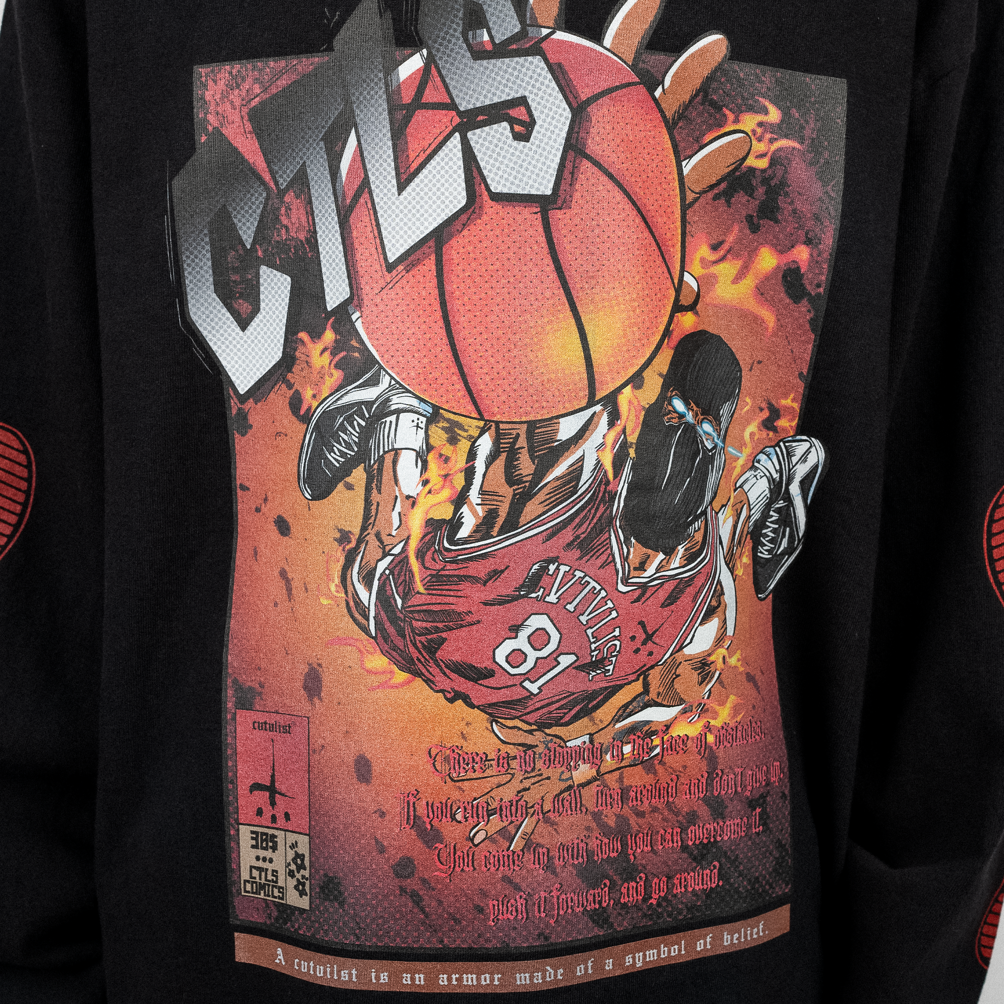 Basket Ball Comics Longsleeve Tee