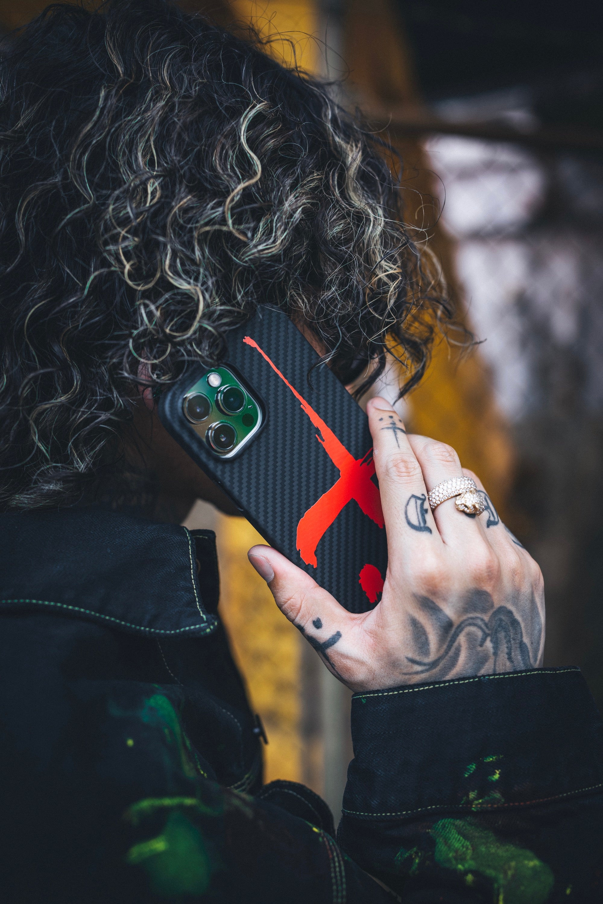 Big Cross Carbon iPhone Case for 13 Pro