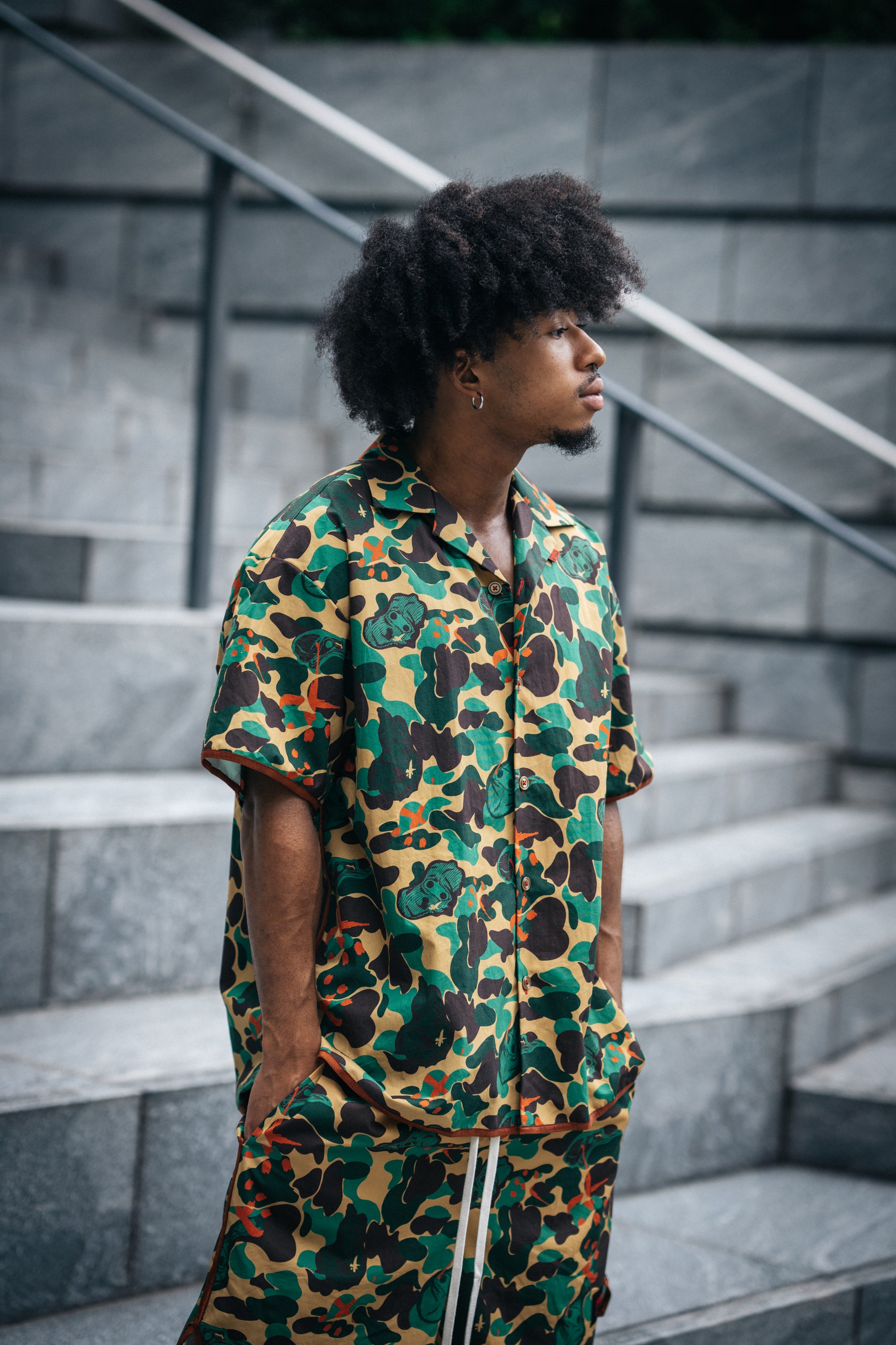 "CREW" Camo Short Sleeve Shirt
