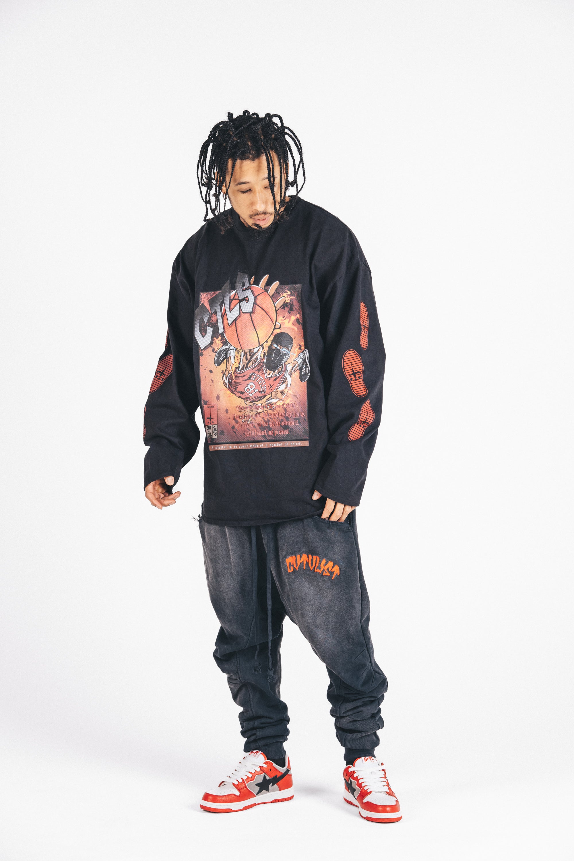 Basket Ball Comics Longsleeve Tee