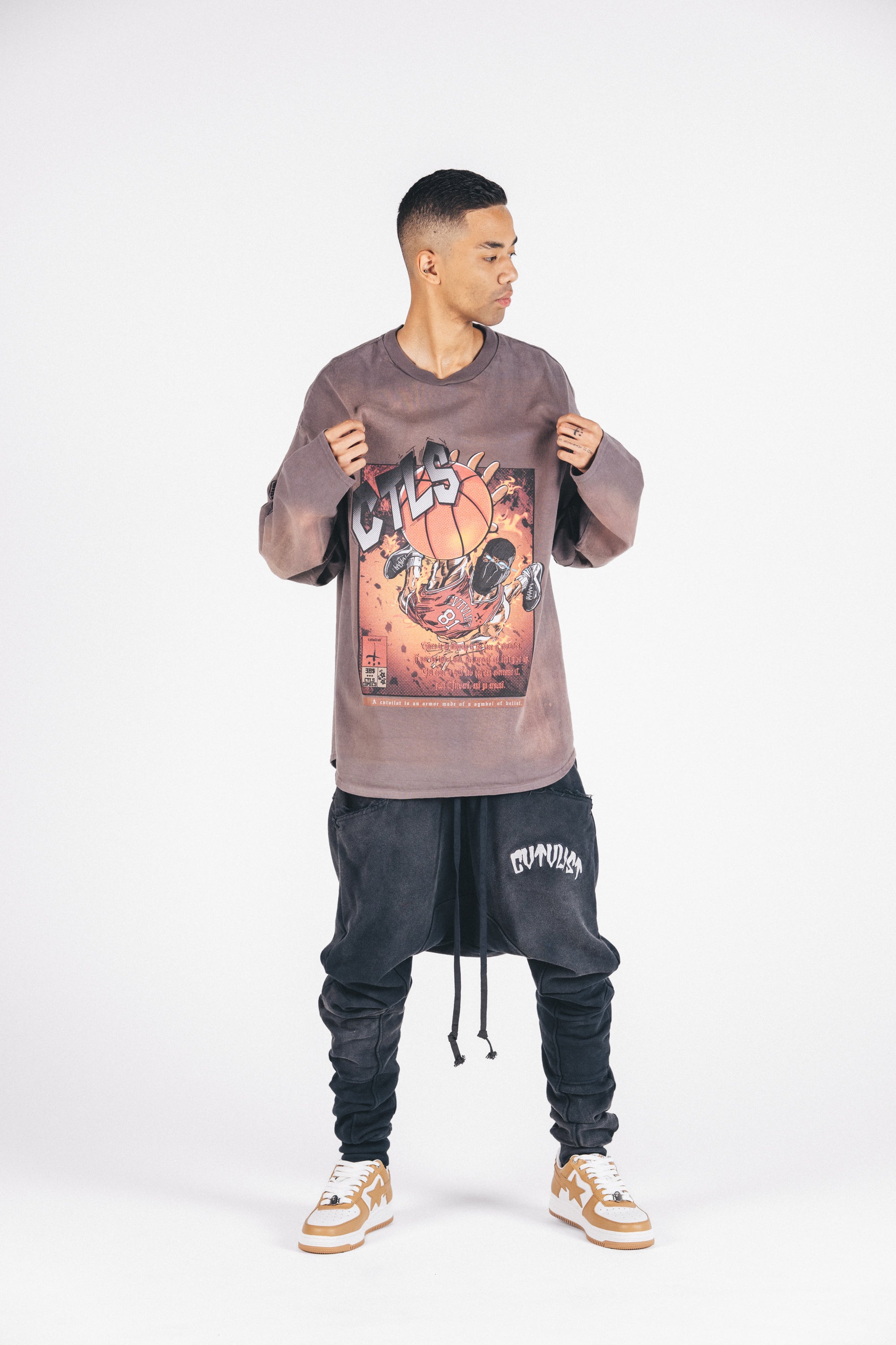 Basket Ball Comics Longsleeve Tee