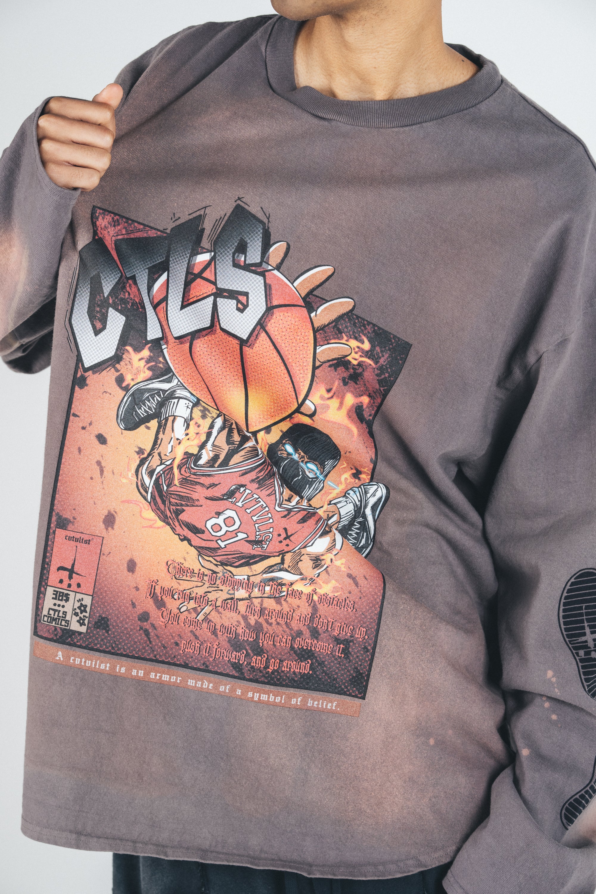 Basket Ball Comics Longsleeve Tee