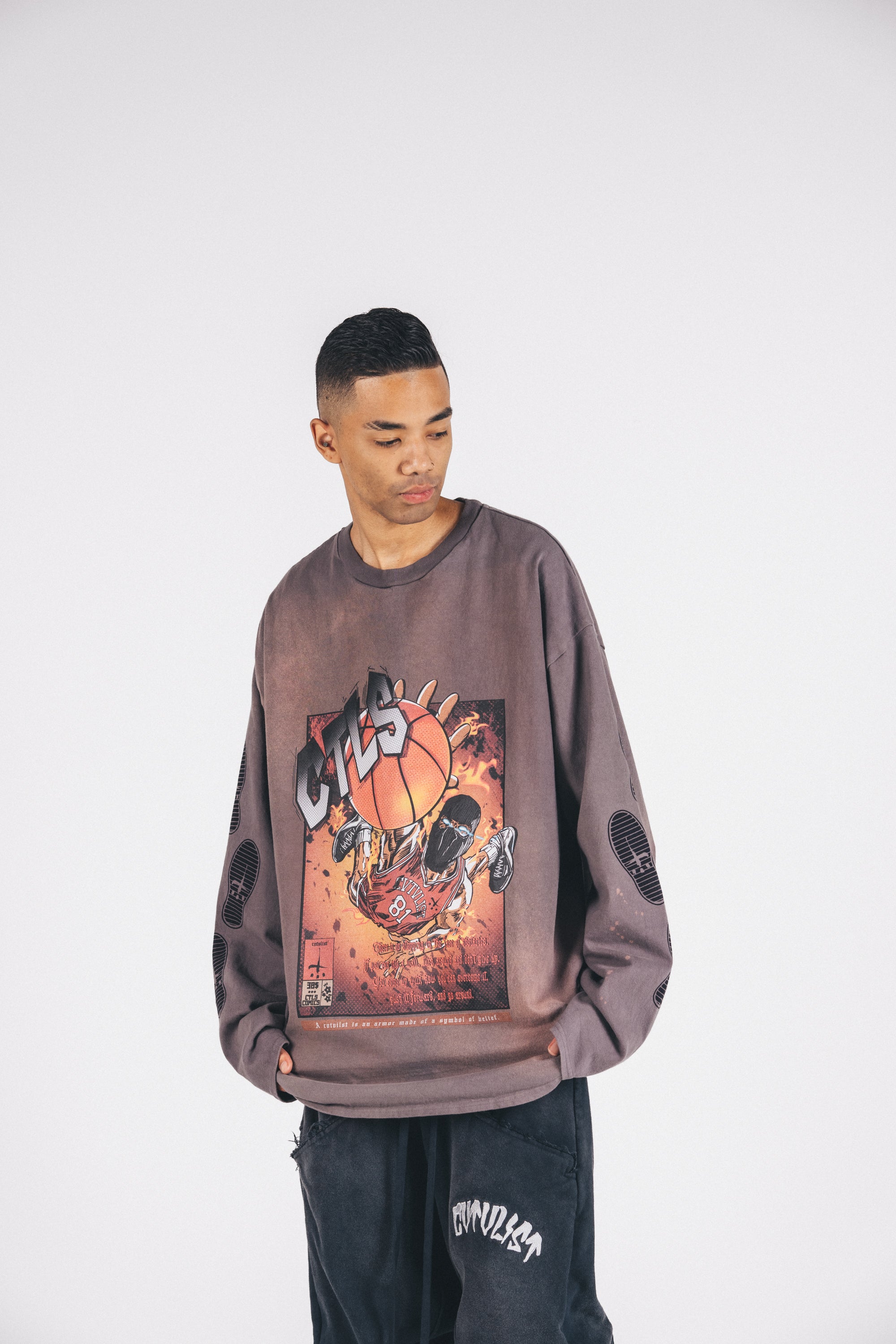 Basket Ball Comics Longsleeve Tee