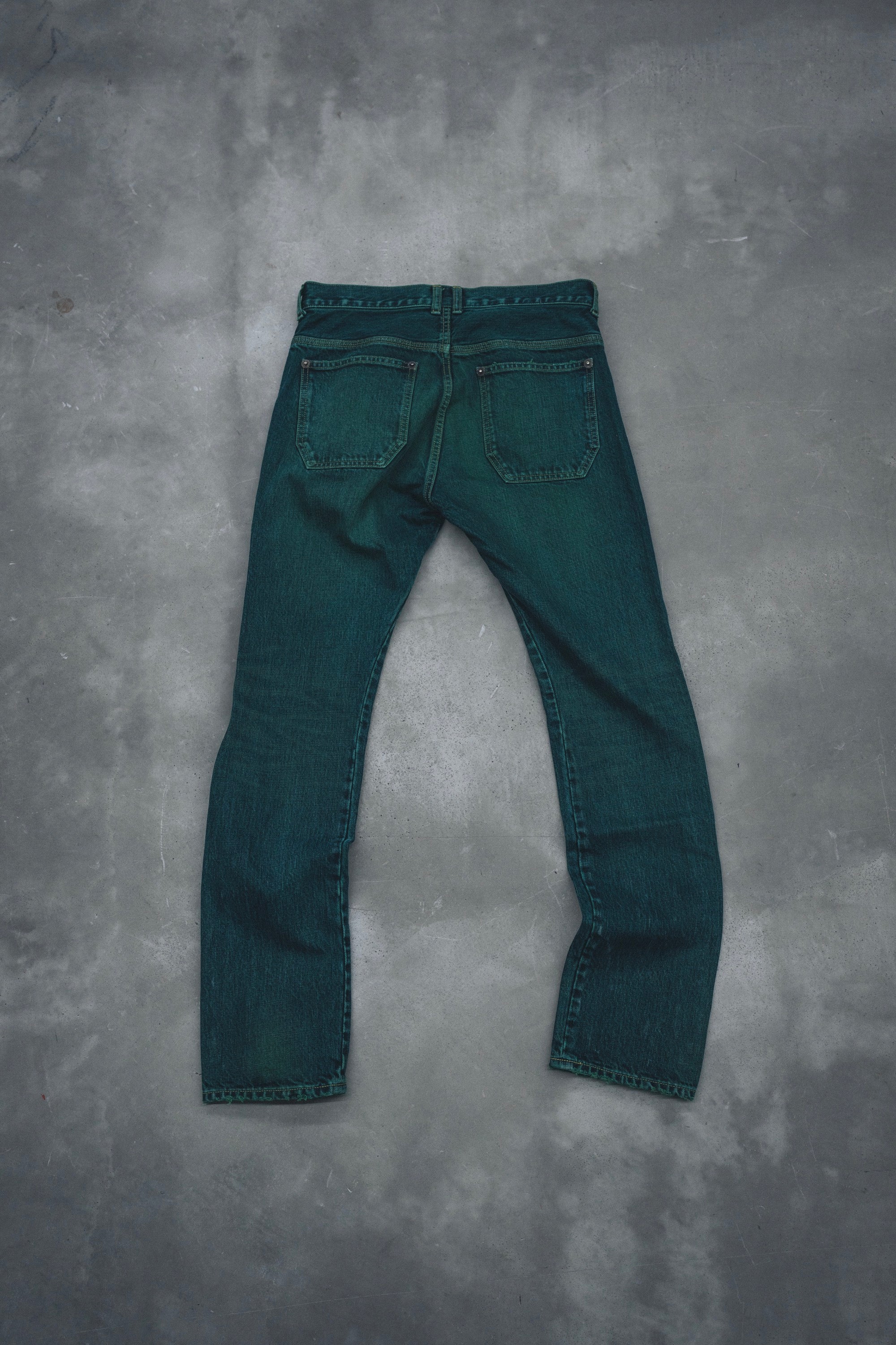 "CVTVLIST" Denim Pants [Green*Black]