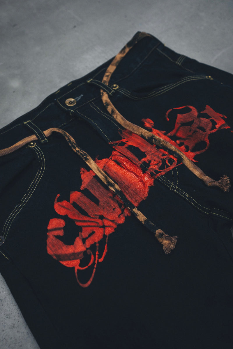 CTLS | "CVTVLIST" Denim Pants [Black*Red] SPECIAL