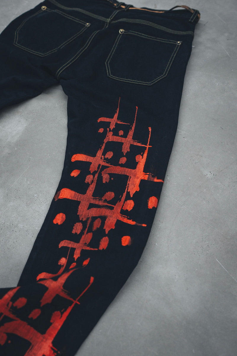 CTLS | "CVTVLIST" Denim Pants [Black*Red] SPECIAL