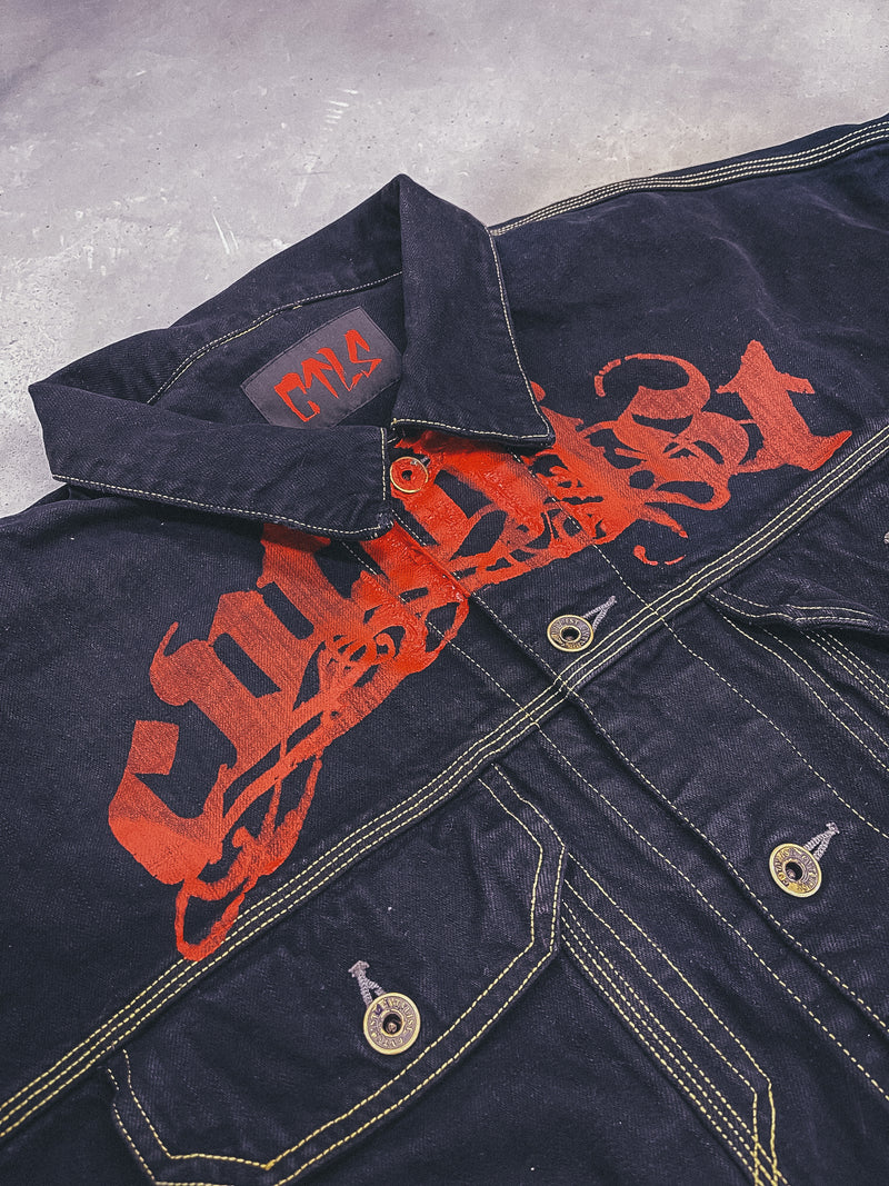 CTLS | "CVTVLIST" Denim Jacket [Black*Red]