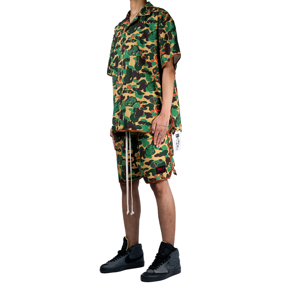 "CREW" Camo Short Sleeve Shirt