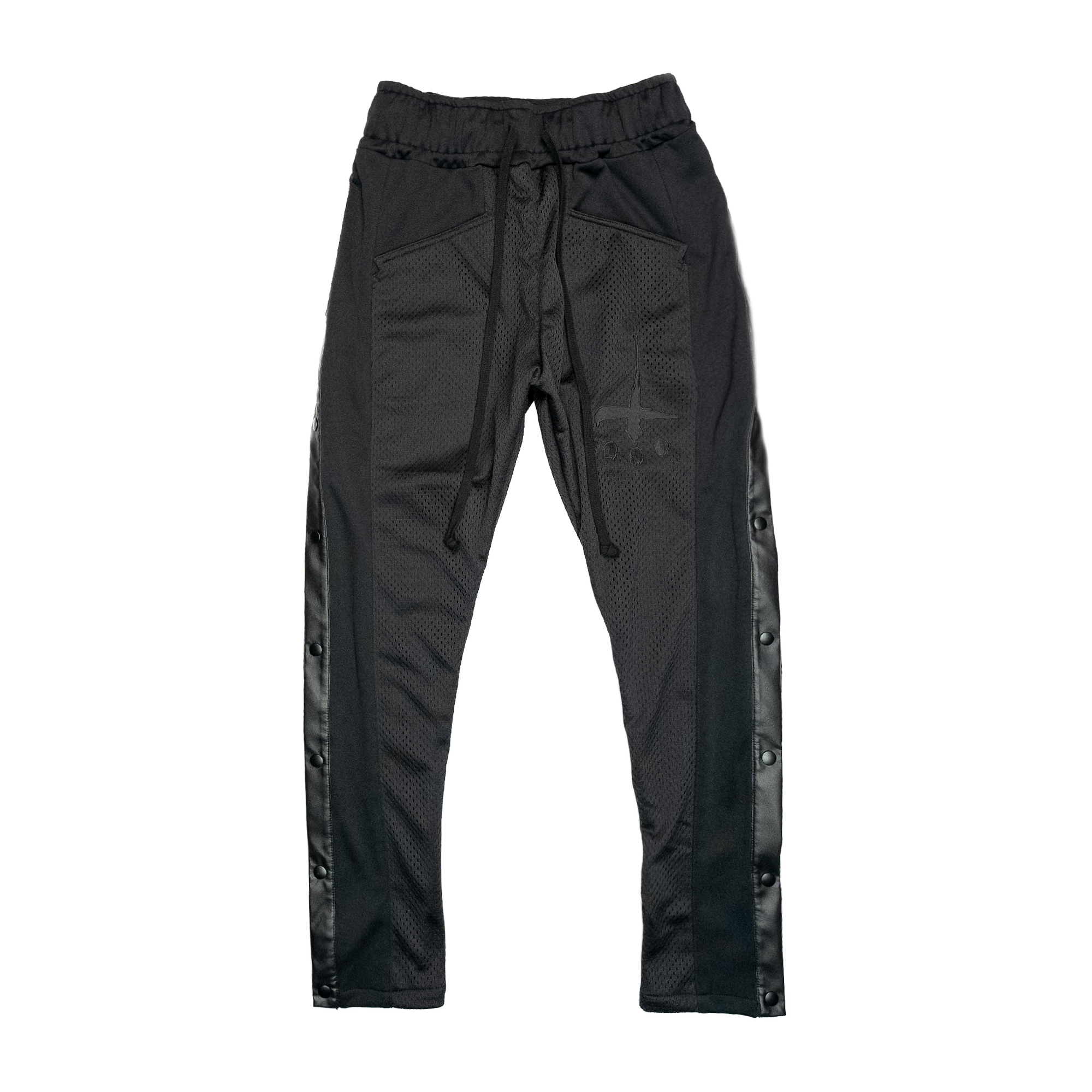 Vegan Leather Side Snap Pants