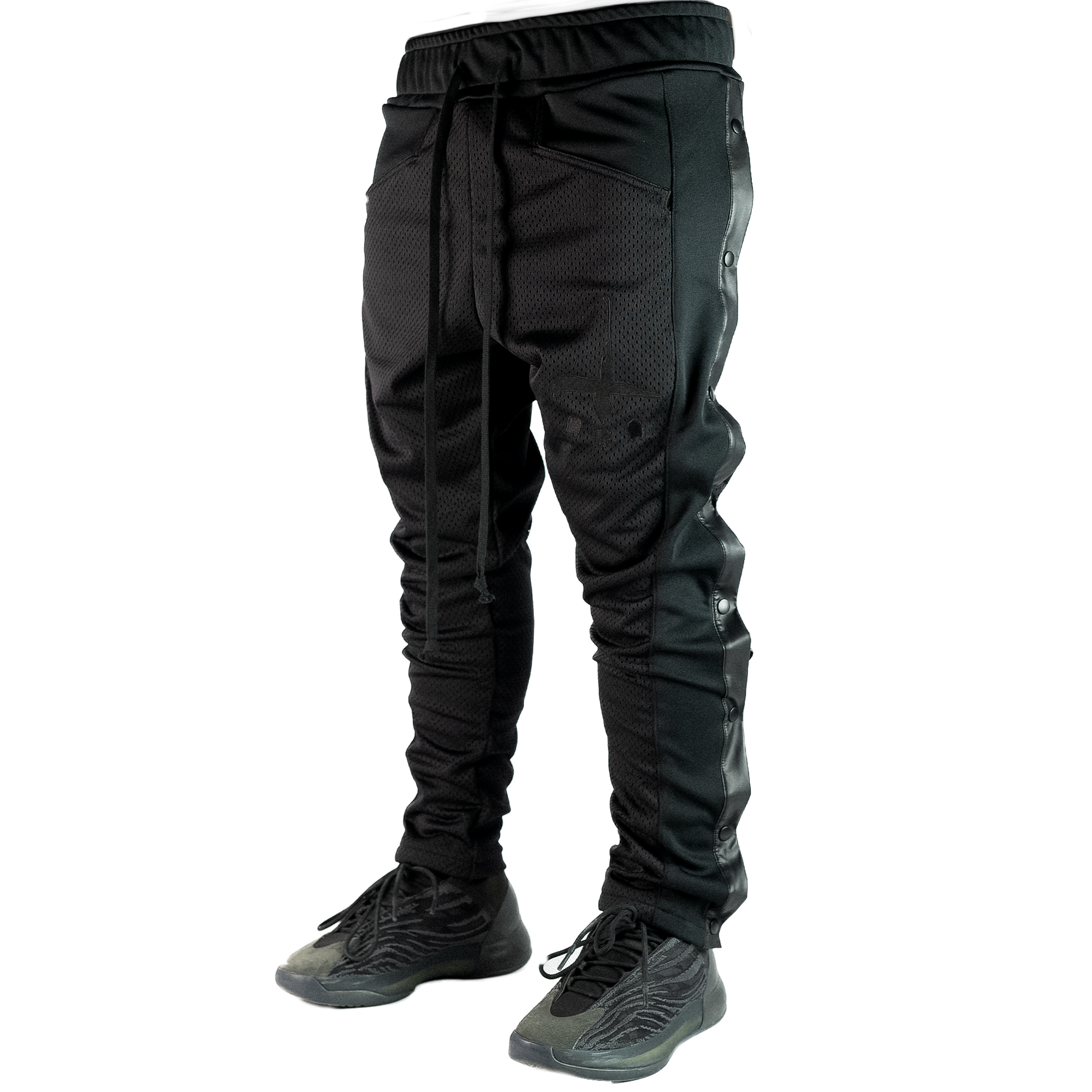 Vegan Leather Side Snap Pants
