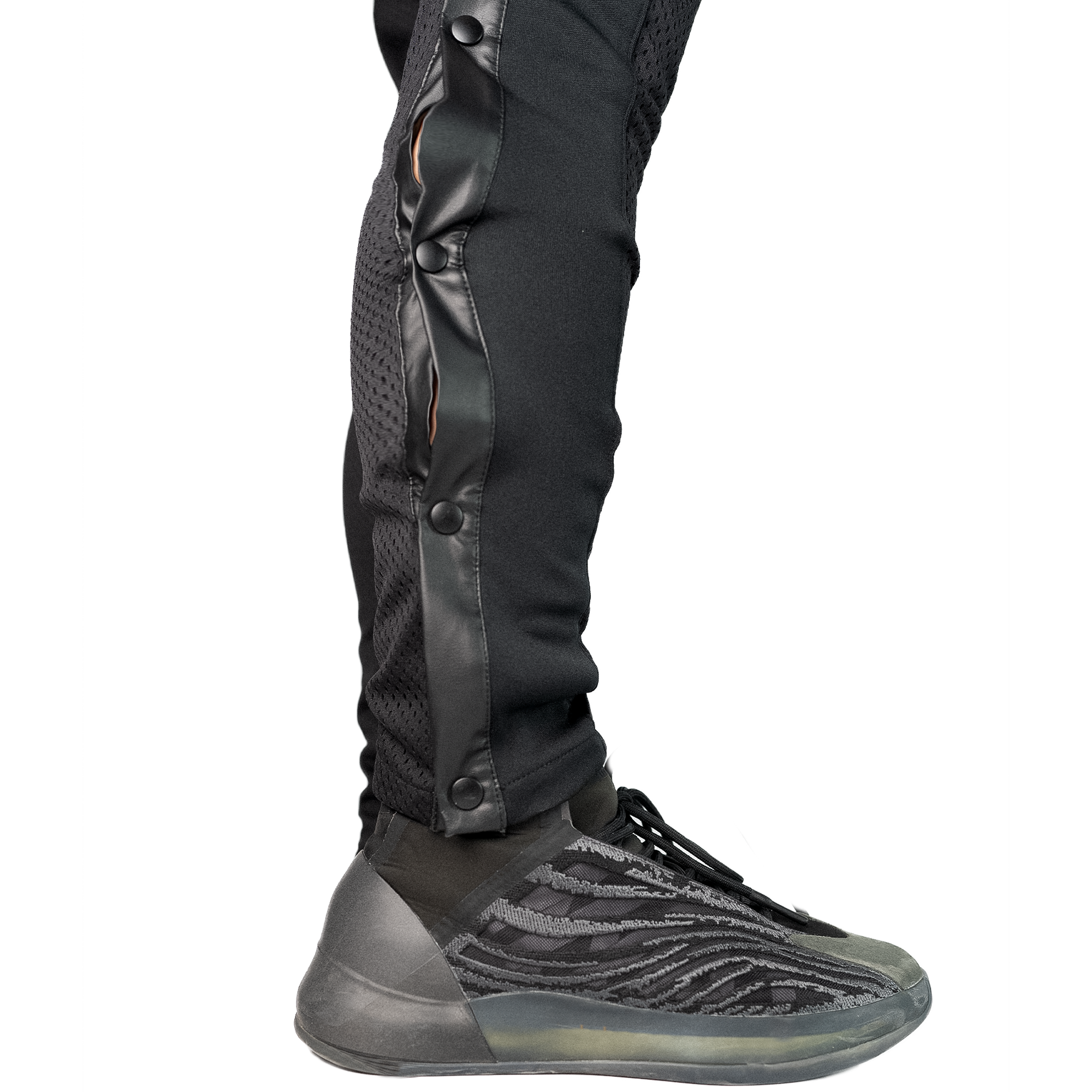 Vegan Leather Side Snap Pants